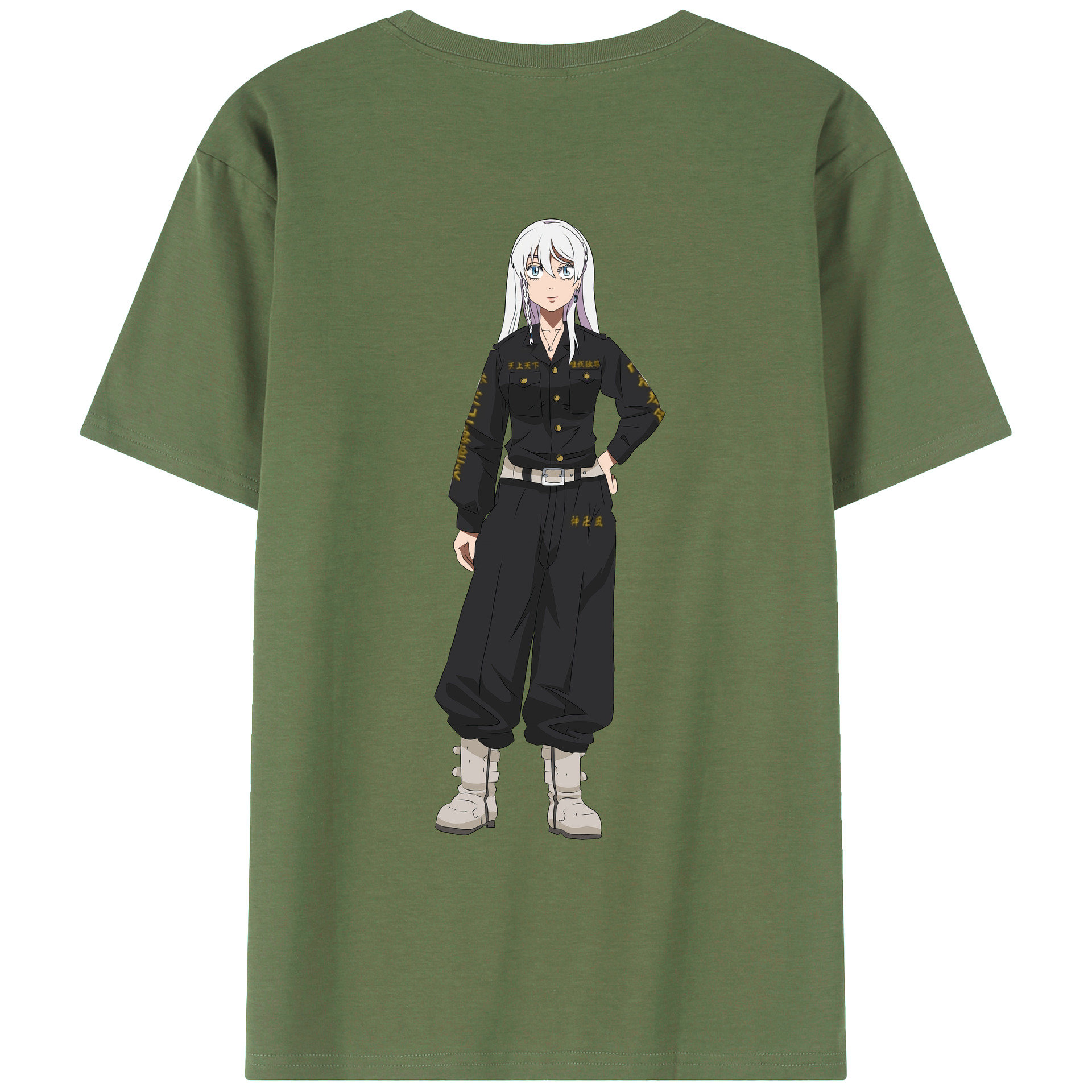 （画像用） 東京リベンジャーズ Tokyo Revengers 綿100％ メンズ半袖Tシャツ（バックプリント） 通気性